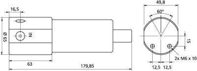 德國(guó)Drukon公司D5系列低成本彈簧加載減壓閥尺寸圖